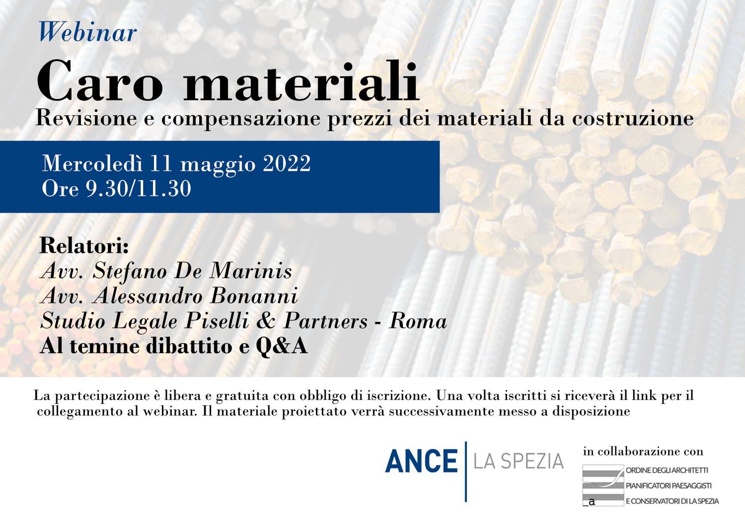 webinar caro materiali arch