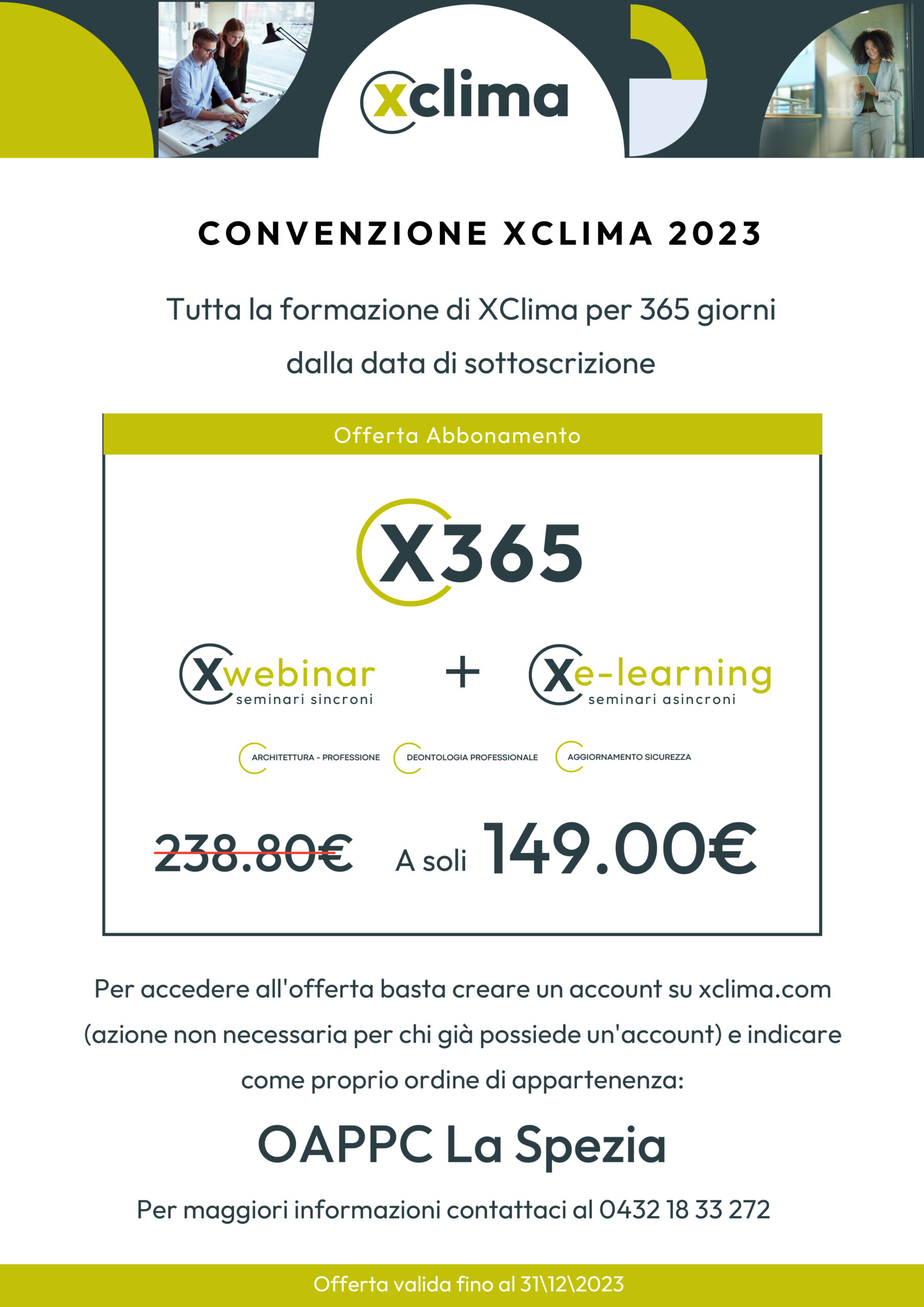 Convenzione Xclima 365 ORDINE